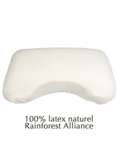 Oreiller ergonomique latex naturel Rainforest Alliance