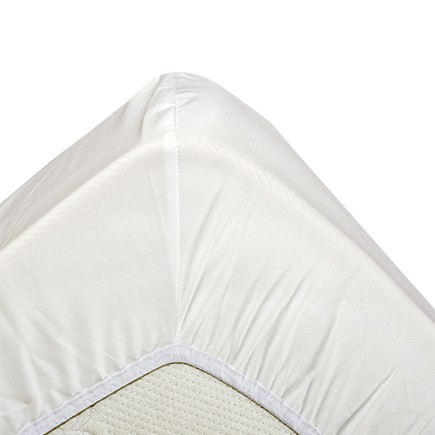 Drap housse percale de coton imprimé vert 140 x 200 cm BALATA