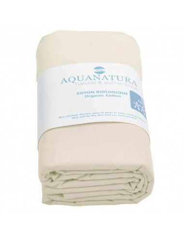 Drap housse coton bio Aquanatura made in France.