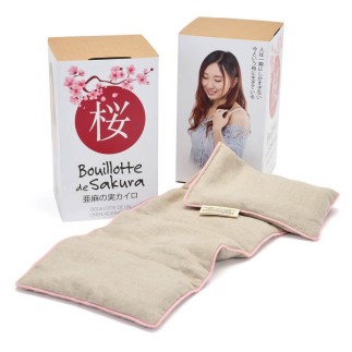 Bouillotte de Lin "Sakura" 15x47cm - Mille Oreillers