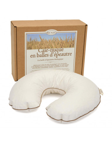 Cale nuque déhoussable Velours de coton et millet bio - Fabrication  française