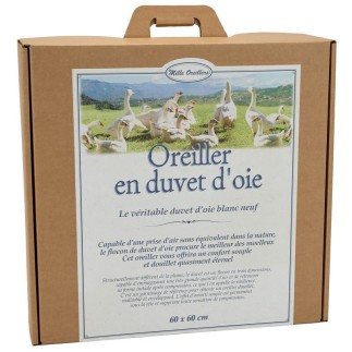 Oreiller duvet d'oie Mille Oreillers 60x60