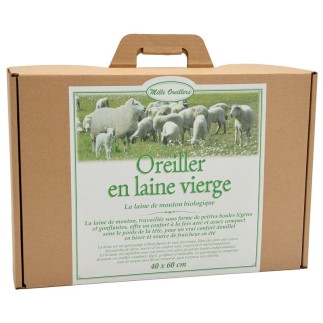 Oreiller laine vierge bio Mille Oreillers 40x60