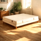 Matelas latex naturel souple Louise + sommier tapissier à lattes Eva Matelas latex naturel souple Louise + sommier tapissier à lattes Eva