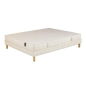 Matelas latex naturel ferme Louise + sommier tapissier à lattes Eva