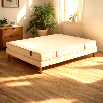 Ensemble Matelas et Sommier Naturel Louise Ferme - Confort et Qualité Française | Noctéa