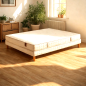 Matelas Abysse Écologique + sommier tapissier à lattes Eva