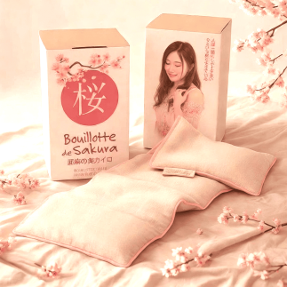 Bouillotte de Sakura en Lin Bio | Chaleur Apaisante - Noctéa