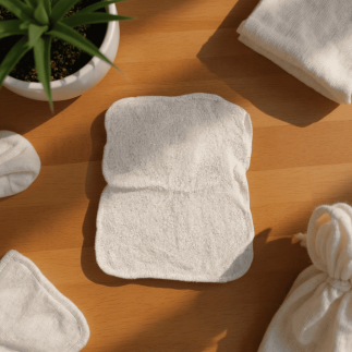 Lot de 5 Débarbouillettes en Bambou - Douceur et Écologie pour Bébé | Noctéa
