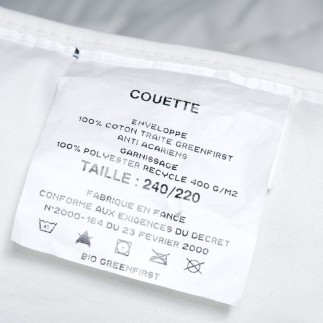 Couette hiver en fibres écologiques