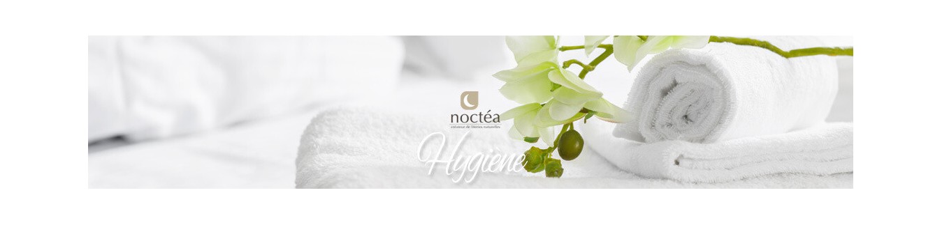 Serviettes de toilette en coton bio - La ligne de Noctea.